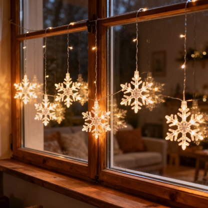 ED Snowflake Window String Lights