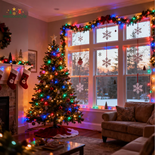 90s Retro Christmas Curtain Lights💡