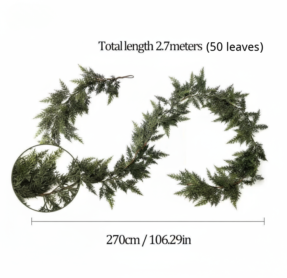 🎄Christmas Sale - GREAT Price 🎁 Realistic Christmas Cedar Garland for Holiday Decor