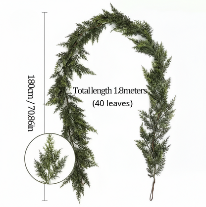 🎄Christmas Sale - GREAT Price 🎁 Realistic Christmas Cedar Garland for Holiday Decor