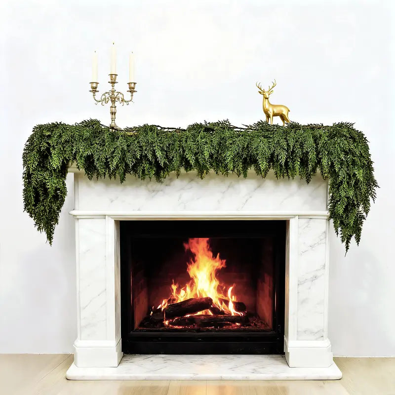 🎄Christmas Sale - GREAT Price 🎁 Realistic Christmas Cedar Garland for Holiday Decor