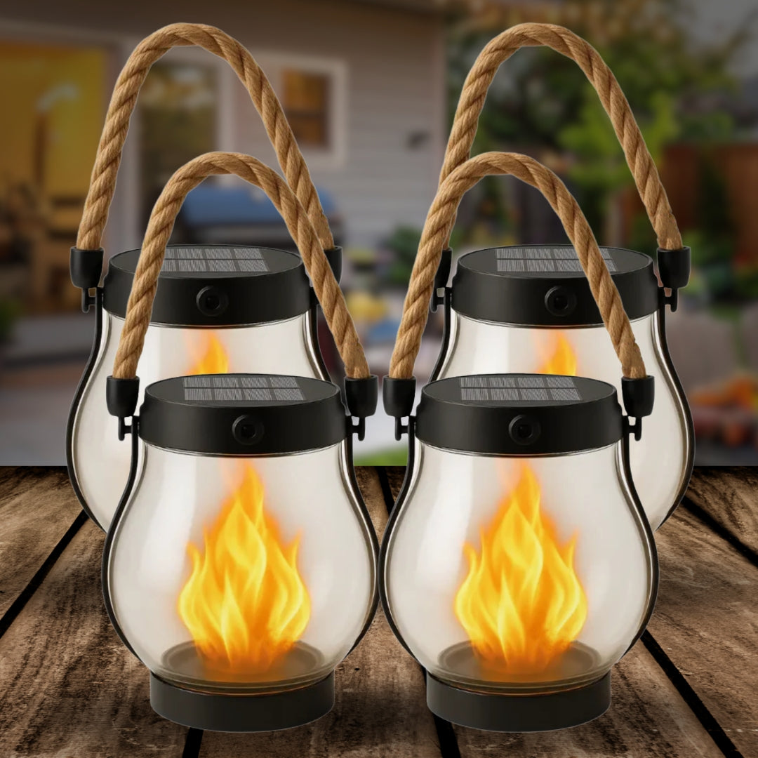 Halloween Sale 49% OFF 🎃 Kaliiqo™ – Flickering Flame Solar Lantern Outdoor Lights