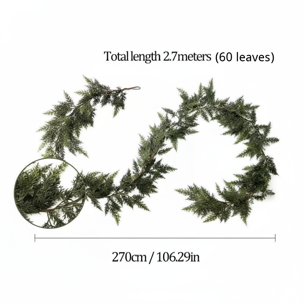 🎄Christmas Sale - GREAT Price 🎁 Realistic Christmas Cedar Garland for Holiday Decor