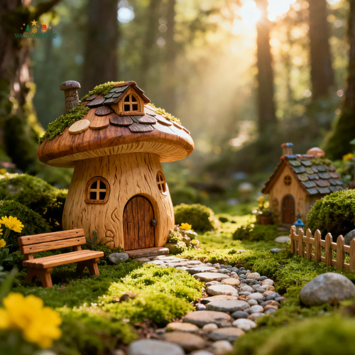 Fairy Garden Miniature Houses Set