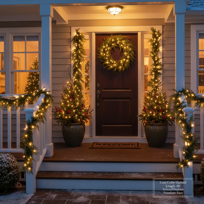 🎄Christmas Sale - GREAT Price 🎁 Realistic Christmas Cedar Garland for Holiday Decor