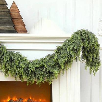🎄Christmas Sale - GREAT Price 🎁 Realistic Christmas Cedar Garland for Holiday Decor